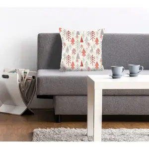 Декоративная подушка queence Pascal с лесным мотивом Queence, Orange + bedruckt