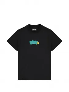 Футболка с заниженной линией плеч и графическим принтом Barrow Kids, черный