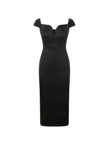 Платье с открытыми плечами и вырезом "сердечко" Alex Perry, черный