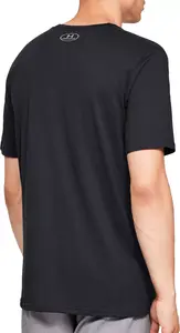 Мужская футболка в спортивном стиле с рисунком на левой груди Under Armour, черный/графит