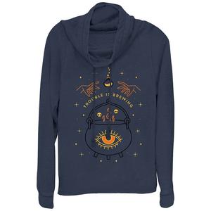 Disney's Hocus Pocus Trouble Is Brewing Plus Размер с воротником-хомутом Легкая графика с длинным рукавом, темно-синий