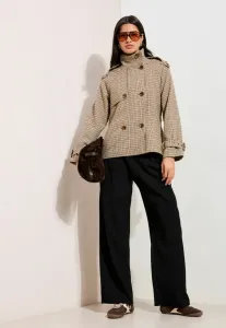 Брюки укороченного кроя, жатые, с широкими штанинами и застежкой-пряжкой спереди. Friends Like These, Black