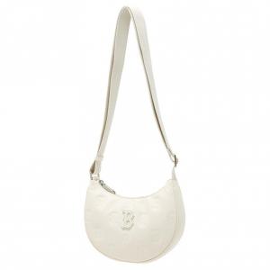 MLB Искусственная кожаная сумка через плечо унисекс темно-кремовая, Dark Cream