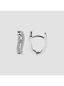 Adeliás Женские серьги - серьги-кольца на шарнирах из золота 333 пробы с кубическим цирконием в серебре