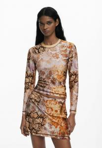 Топ Desigual ROMANTIC WITH APPLIQUÉS, Orange/Pink