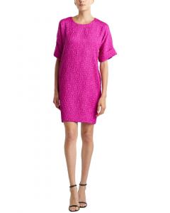 Нарядное платье-футболка Natori Floral Crinkle Jacquard, розовый