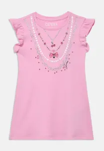 Детское трикотажное платье из плетеного трикотажа Guess, Blooming Azalea