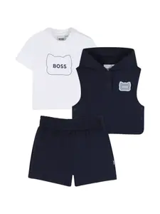 Спортивный костюм с капюшоном Boss Kidswear, синий