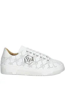 Кроссовки с перфорацией и логотипом Philipp Plein, белый