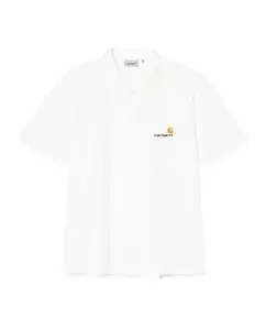 Мужская футболка-поло S/S American Script Carhartt WIP, белый