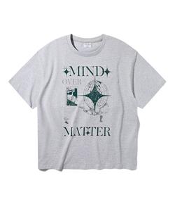 Футболка с коротким рукавом, принт Verdnt, серая