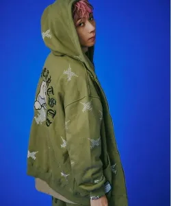 Толстовка GALFY Shiny Syringe Hoodie (мужская) Select Brands, цвет Khaki