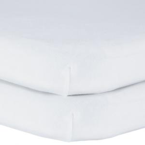 Прикроватная простыня для кроватки John Lewis GOTS из органического хлопка, упаковка из 2 шт., 50 x 83 см, белый