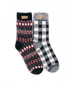 Женские носки под свитер, 2 пары в упаковке MUK LUKS, Ebony pack