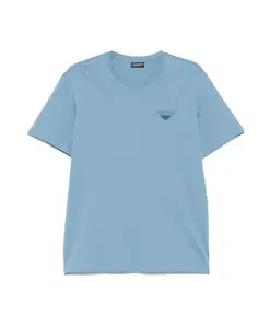 Синие футболки и поло с круглым вырезом Emporio Armani, синий