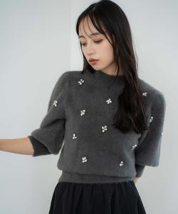 Вязаный свитер Shaggy Jewel Knit Noela, цвет Charcoal Gray