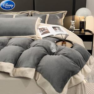 Disney Комплект постельного белья 1.5м, 4 предмета, 200x230 см, пододеяльник, цвет светло-перьевой высокогорный серый, кожа приятная и теплая