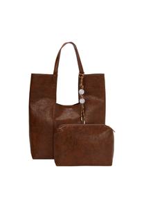 Сумка-шоппер usha WHITE LABEL, коричневый
