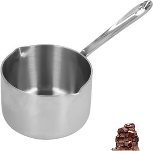 Сотейник Cyrank из нержавеющей стали для плавления масла, серебряный