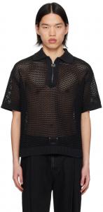 Поло с застежкой-молнией WOOYOUNGMI, черный