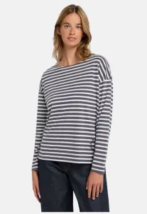 Топ tooske lanarm с длинными рукавами Elbsand, Charcoal+Cloud White Stripe