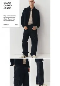 Свободные джинсы Pull&Bear, Dark Grey