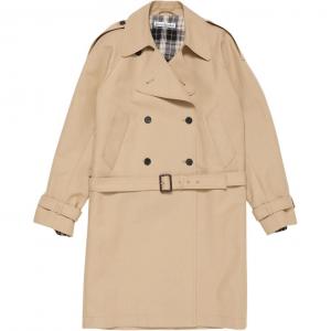 Двубортный тренч с поясом Acne Studios, бежевый