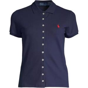 Рубашка Buttoned Placket Polo Shirt Polo Ralph Lauren, синий