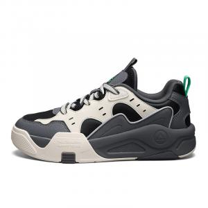 Кроссовки PEAK Skateboarding Shoes Men Low-top Gray, белый