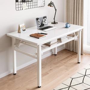 Стол 120x60 см Naijia складной компьютерный, двухуровневый, без сборки, утолщенный теплый белый