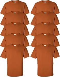 Футболка Gildan мужская Seamless Double Needle, белая, (Pack12)