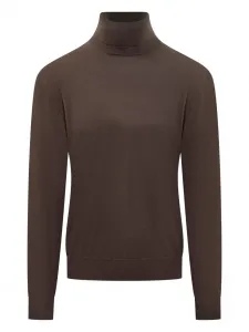 Свитер с высоким воротником Filippo De Laurentiis, коричневый
