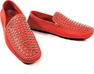 Мокасины Amali, искусственная кожа с эмалевой пряжкой в виде упряжи и мягкой подкладкой Baldinini, красный