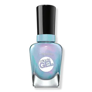 Чудодейственный гель-лак для ногтей, синие и зеленые оттенки. Sally Hansen, Let's Get Digital (sparkly light blue)