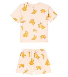 Комплект из футболки и шорт из хлопка с принтом Линь Konges Sløjd, Go Bananas