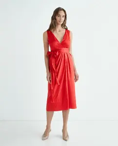 Платье миди с запахом Mioh, розовый