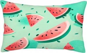 Generic Декоративная подушка с арбузным принтом Red and Green 2