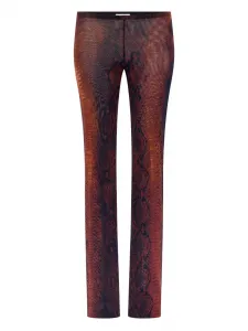 Брюки из сетчатой ткани с принтом под питона Jean Paul Gaultier, коричневый