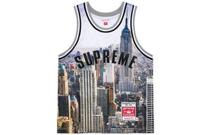 Майка Supreme Basketball Mitchell & Ness, черный / красный