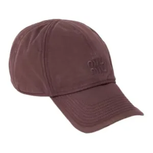 MIU MIU Fabric, Leather Baseball Caps Women's Red Brown