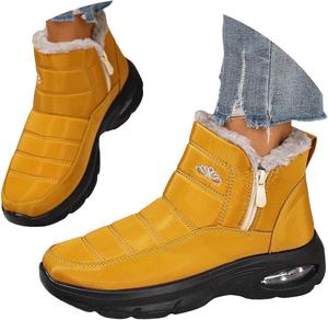 Зимние ботинки для женщин, плоские пушистые снежные ботинки, водонепроницаемые теплые с мехом, искусственные повседневные женские ботильоны на меховой подкладке, утепленные для улицы, зимняя прогулочная обувь с противоскользящей подошвой Generic, H