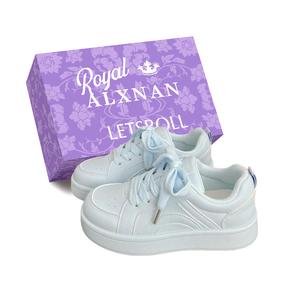 Alxnan Женские повседневные кеды низкие голубые/экрю, цвет Light Blue Box