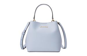 Кожаная сумка-ведро, маленькая женская поясная сумка макарун цвета MICHAEL KORS, молочно-белая