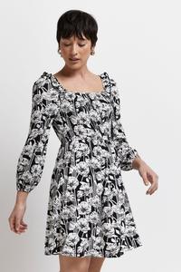 Миниатюрная мини-юбка с присборками спереди River Island, черный