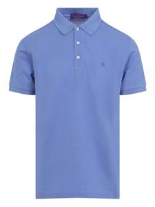 Рубашка поло из хлопка с вышивкой Ralph Lauren Purple Label, синий