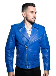 Куртка Brando из коровьей кожи - Венеция Infinity Leather, синий