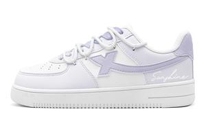 XTEP Кроссовки Air Force One с низким верхом, дышащие, нескользящие и износостойкие, для скейтбординга, женские, светло-лавандовые