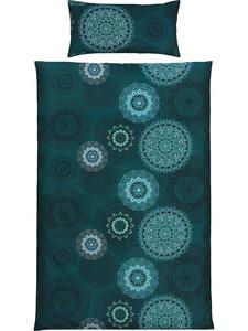 Постельное белье из сатина Мако в цвете петроль Erwin Müller, 200x220 см (40x80 см)
