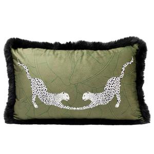 Декоративная подушка Kare Design Cheetahs, полипропилен/полиэстер - зеленый/черный