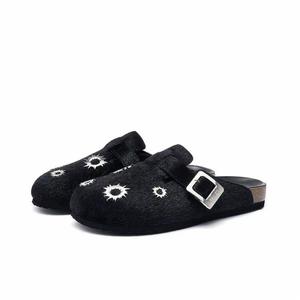 SHUMO Сандалии с закрытым носком, устойчивые к истиранию, нескользящие, унисекс, черные